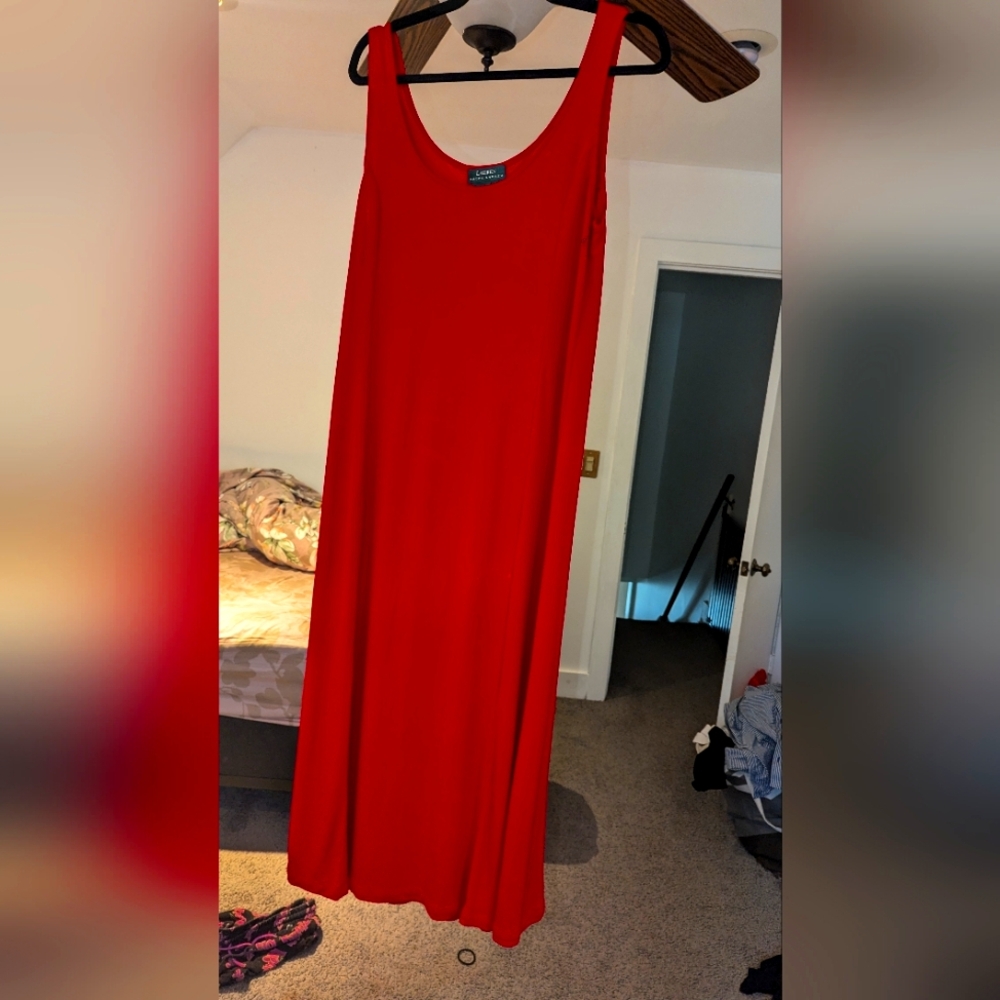 Lauren Ralph Lauren sleeveless red dress size large